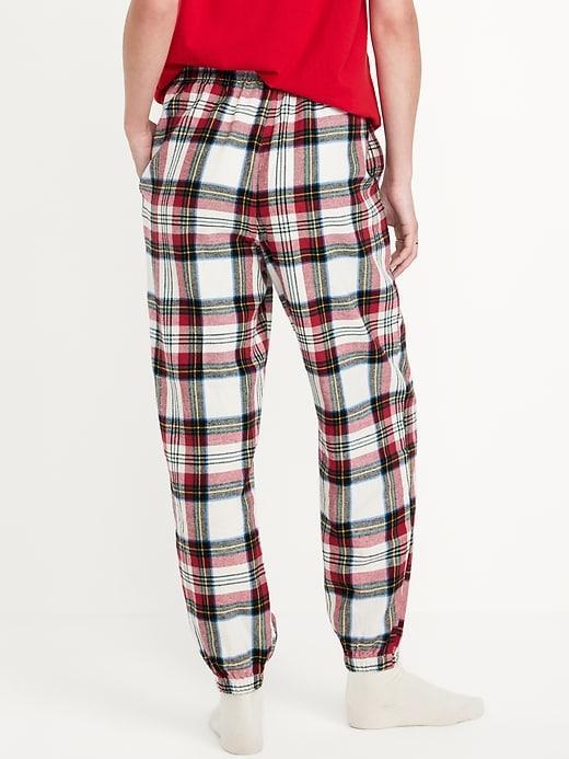 High-Waisted Flannel Pajama Joggers Product Image