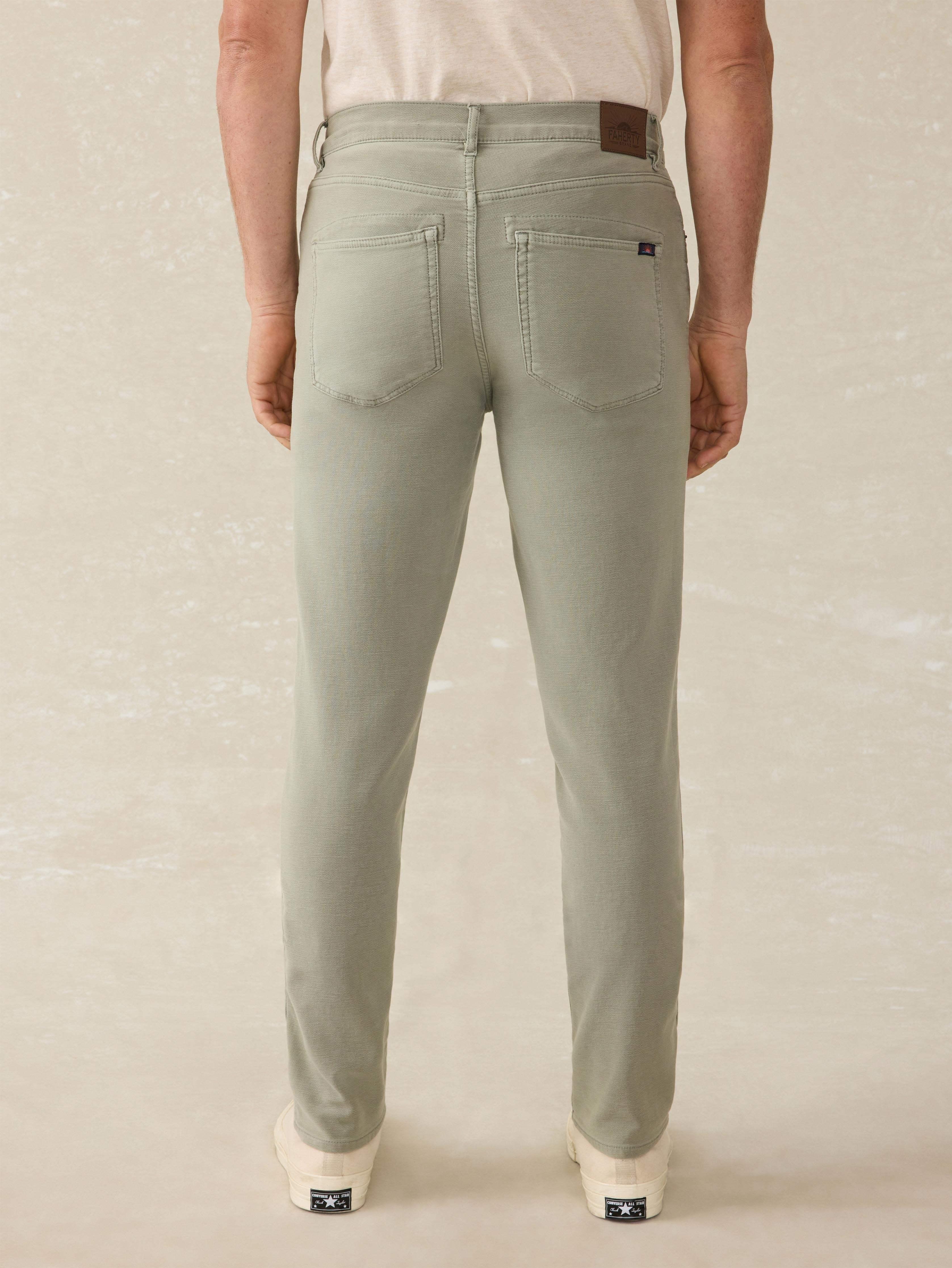 Stretch Terry 5-Pocket Athletic Fit Pant - Faded Olive Male Product Image