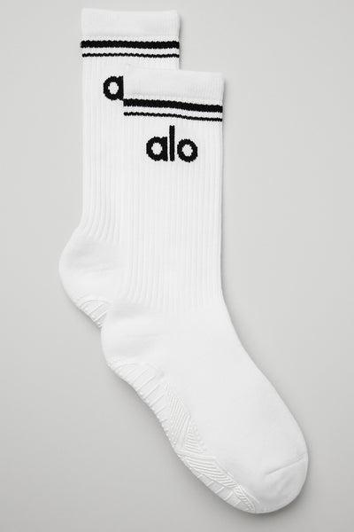 Women's Throwback Barre Sock - White/Black Product Image