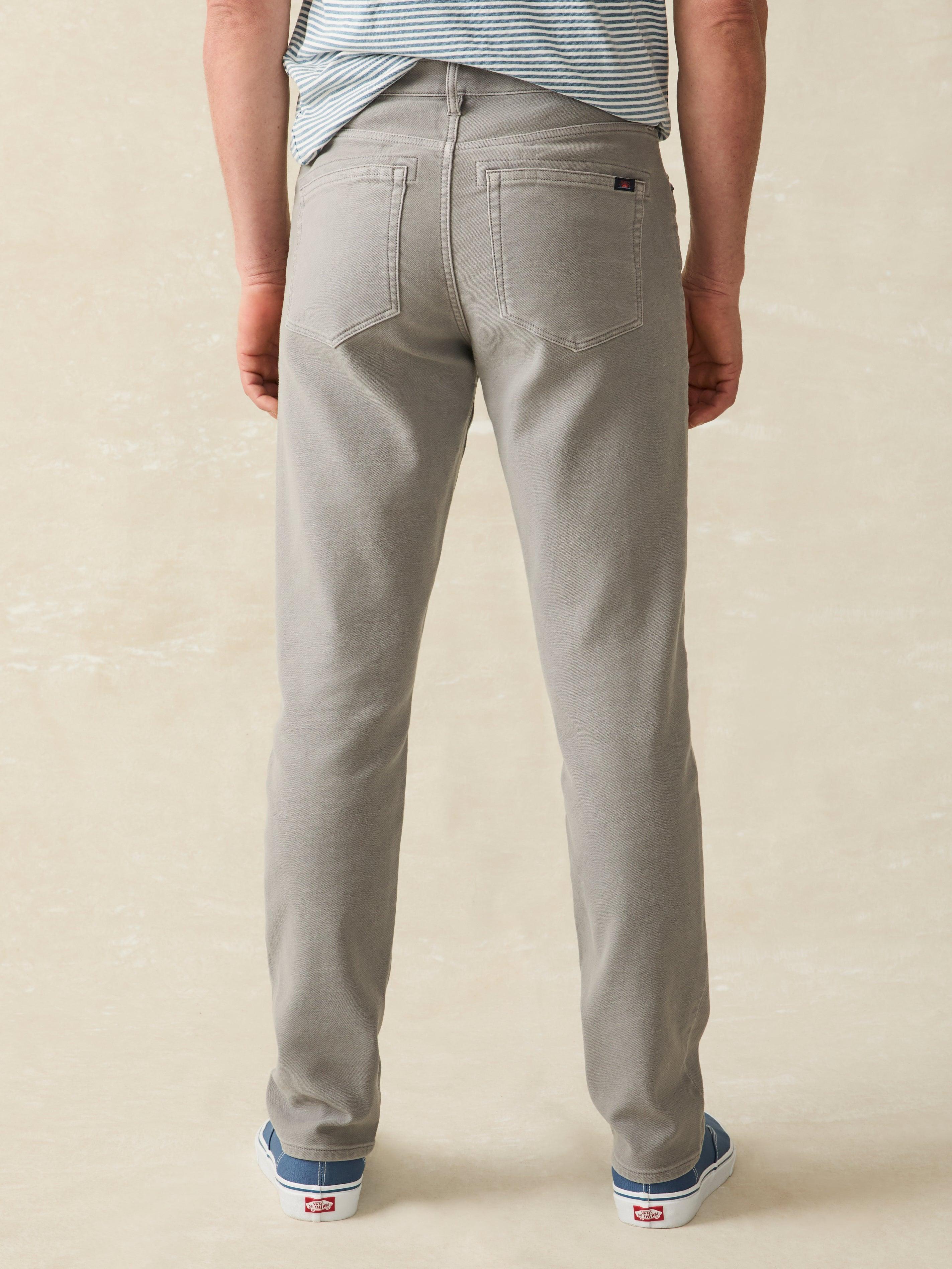 Stretch Terry 5-Pocket Athletic Fit Pant - Iron Male Product Image