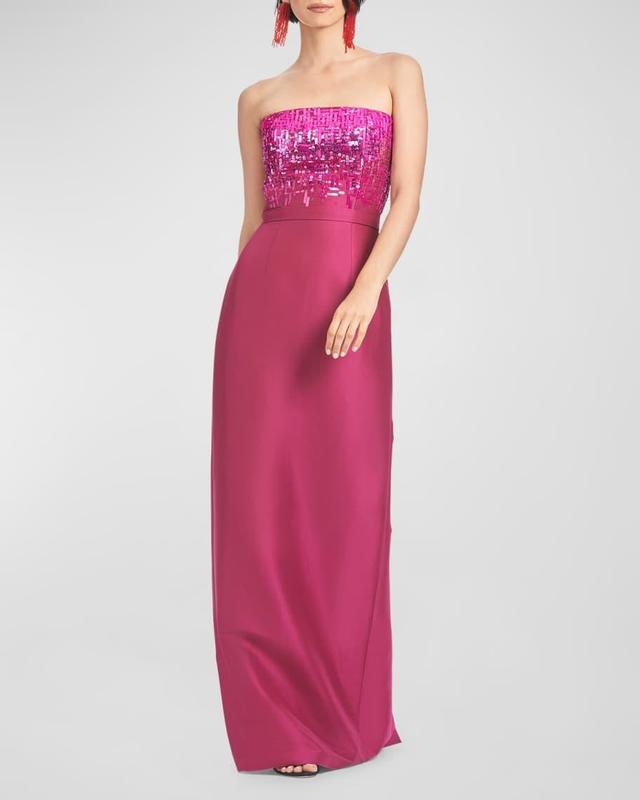 Phaedra Strapless Sequin Column Gown Product Image