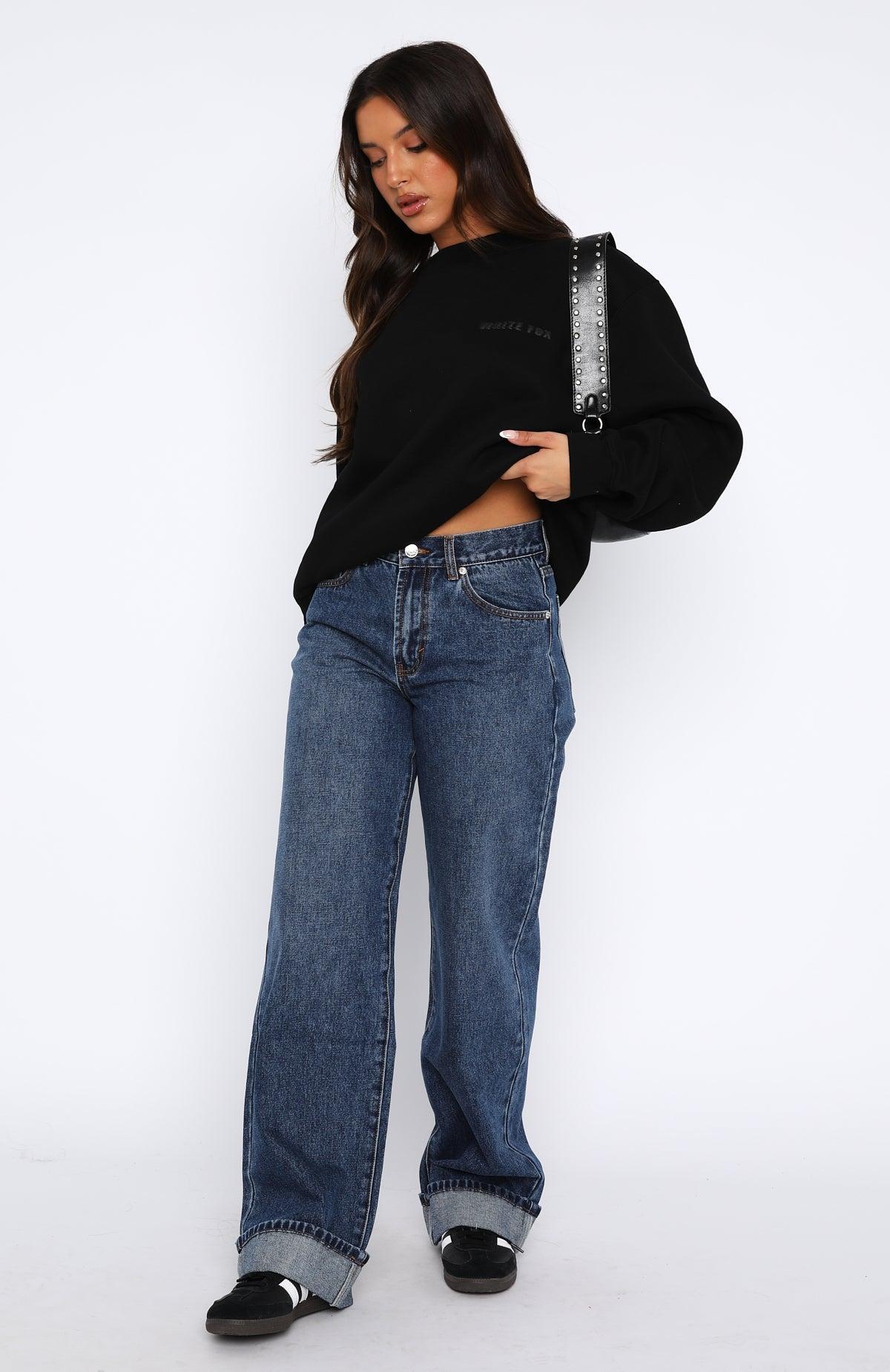 Always Be Yourself Low Rise Straight Leg Jeans True Blue Wash Product Image