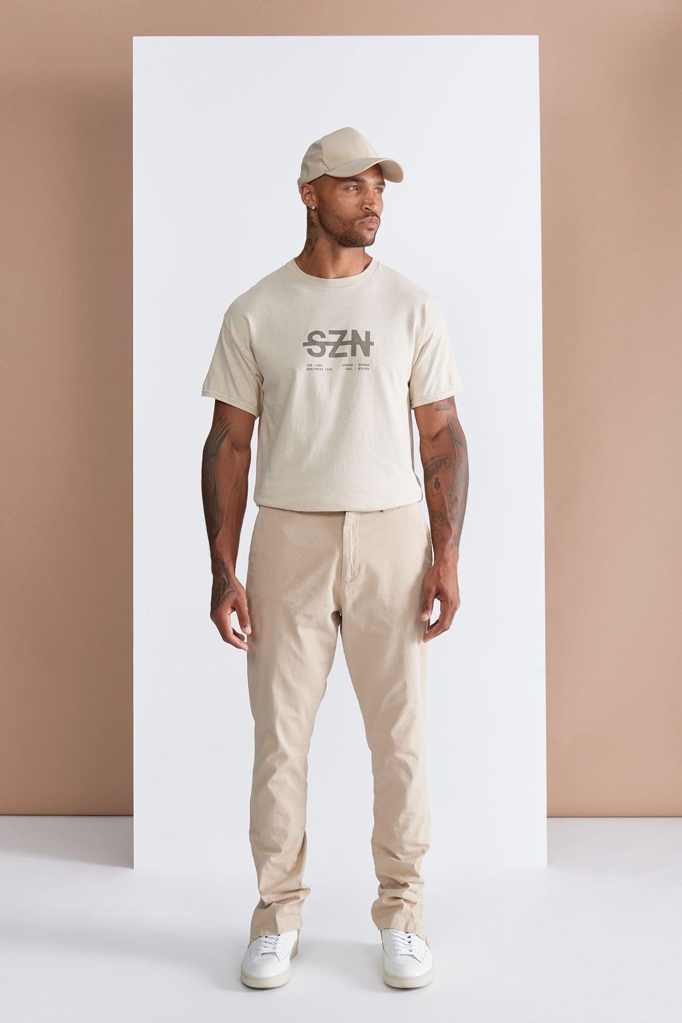 SZN Label Short Sleeve Tee - Khaki Product Image