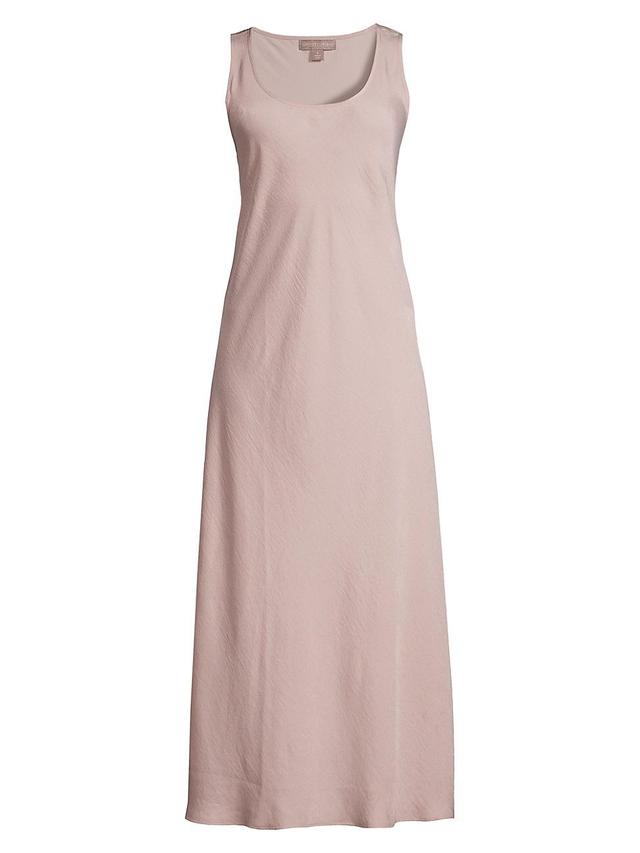 Womens Washed Satin Long Tank Dress Product Image