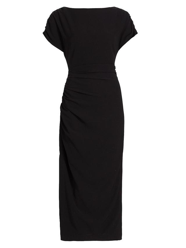 Womens Florence Ruched Crepe Dress Product Image