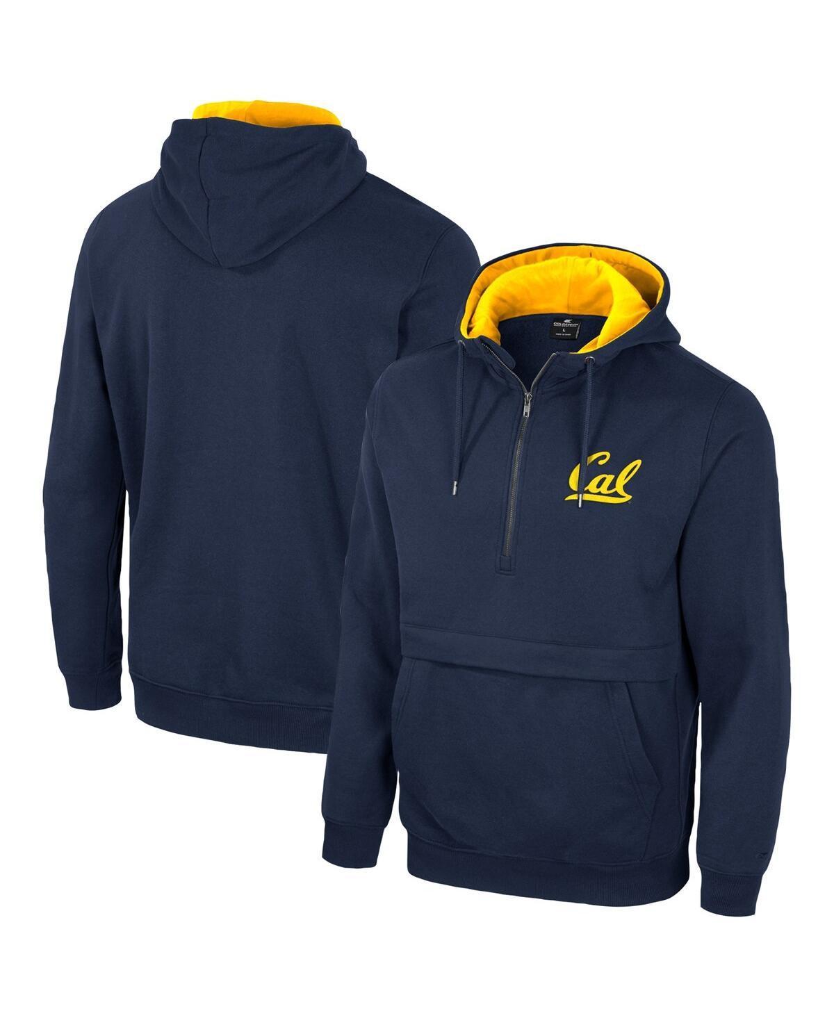 Mens Colosseum Cal Bears Half-Zip Hoodie Blue Product Image