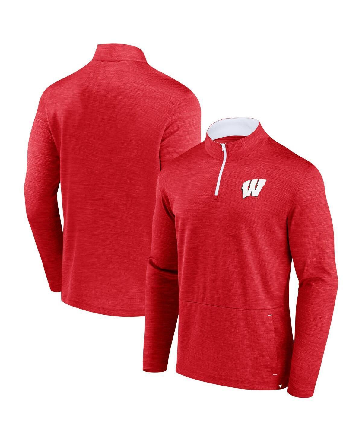 Mens Fanatics Red Wisconsin Badgers Classic Homefield Quarter-Zip Top Product Image