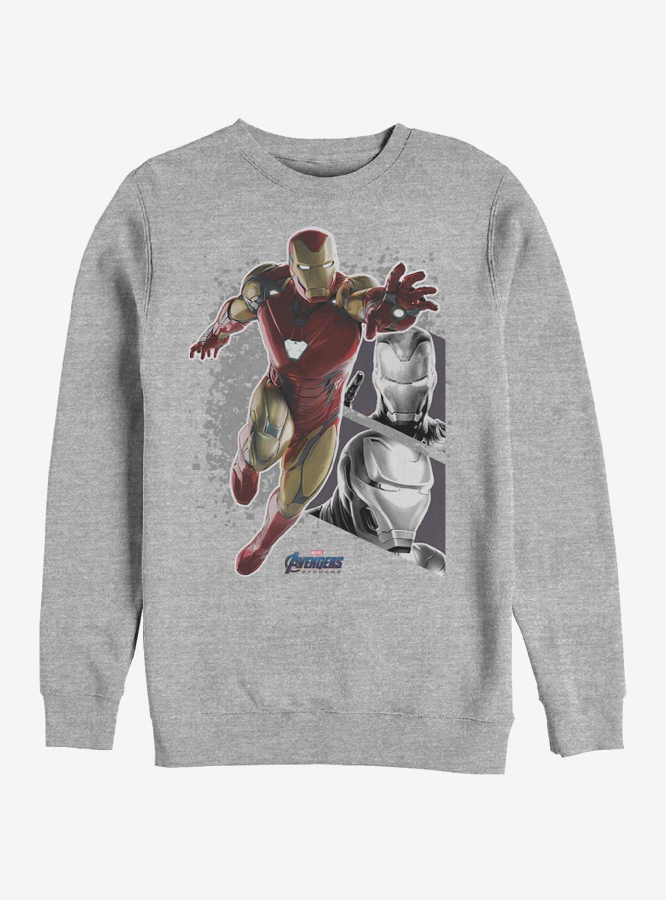 Marvel Avengers: Endgame Iron Man Panels Heathered Sweatshirt Product Image