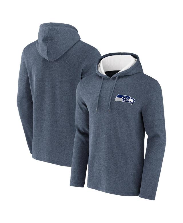 Mens NFL x Darius Rucker Collection by Fanatics Heathered College Seattle Seahawks Waffle Knit Pullover Hoodie Blue Product Image