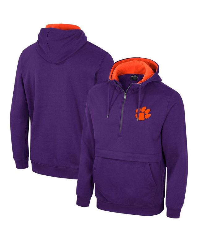 Colosseum Mens Clemson Tigers Half-Zip Hoodie Product Image