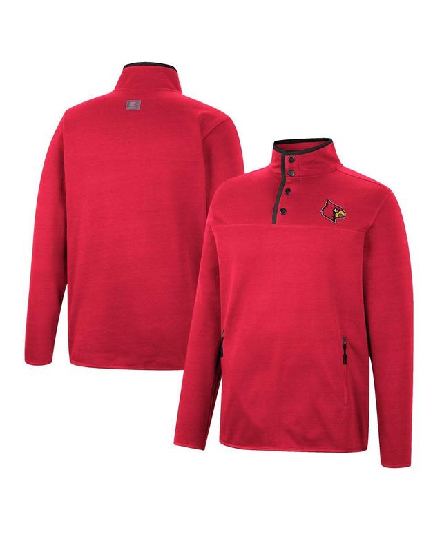 Mens Colosseum Red Louisville Cardinals Rebound Quarter-Snap Jacket Product Image