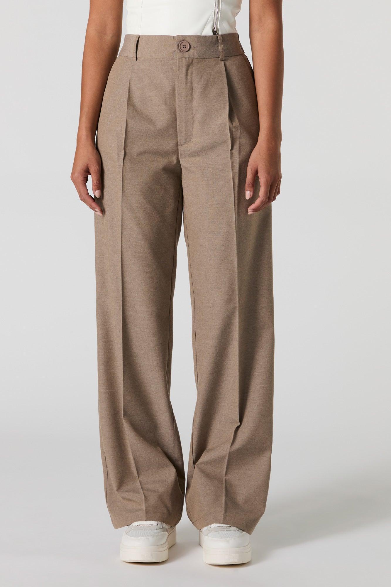 Pleated Wide Leg Dress Pant Female Product Image