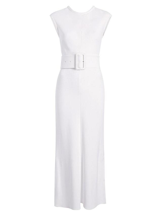 Womens Belted Bias-Cut Midi-Dress Product Image