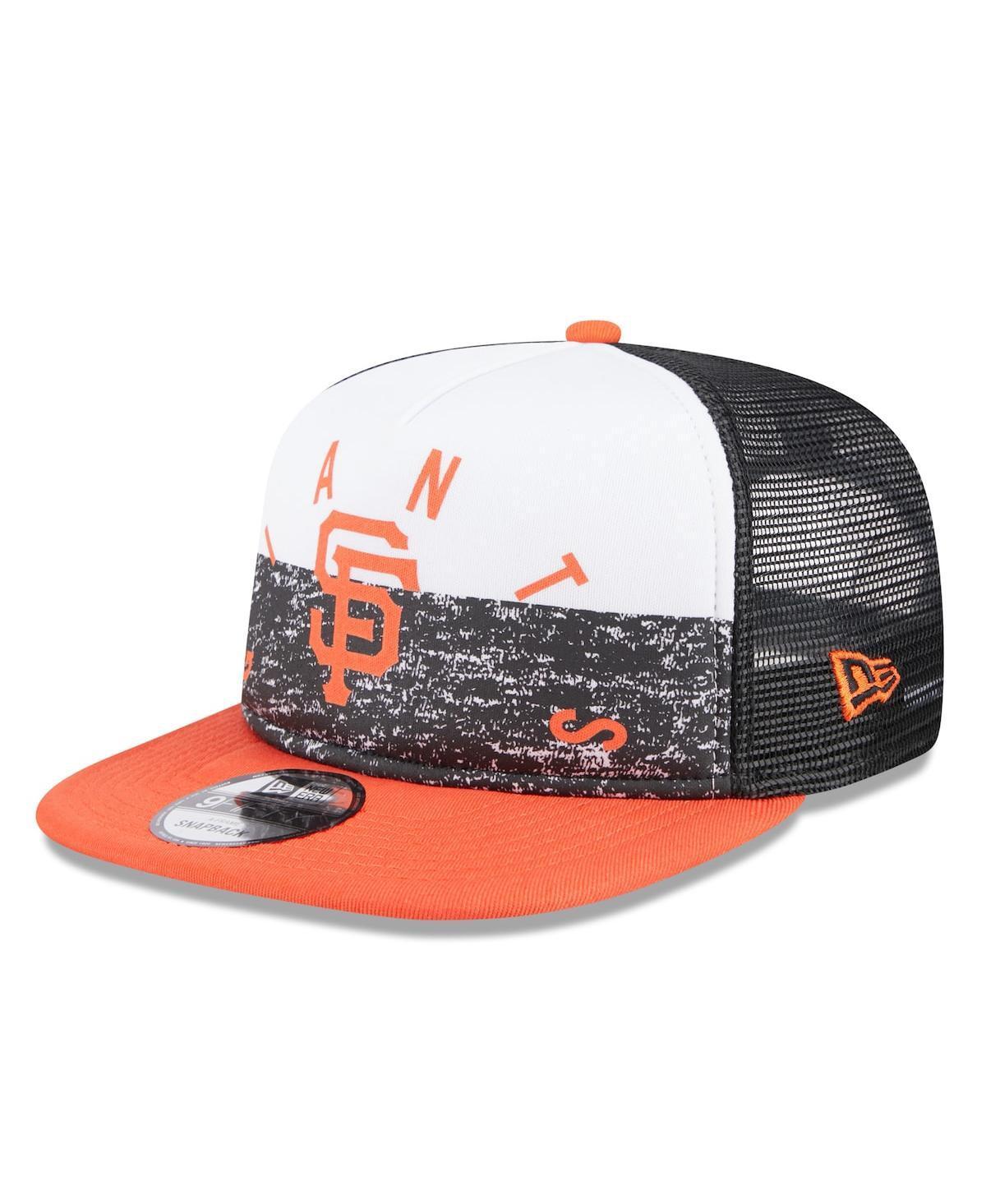 Mens New Era /Orange San Francisco Giants Team Foam Front A-Frame Trucker 9FIFTY Snapback Hat Product Image