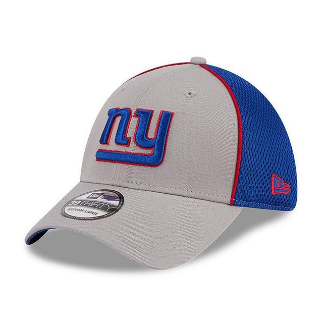 Mens New Era Gray New York Giants Pipe 39THIRTY Flex Hat Grey Product Image