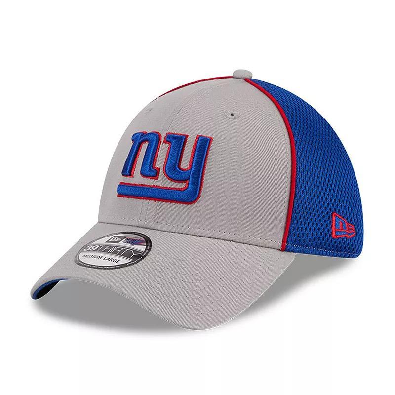 Mens New Era Gray New York Giants  Pipe 39THIRTY Flex Hat Product Image