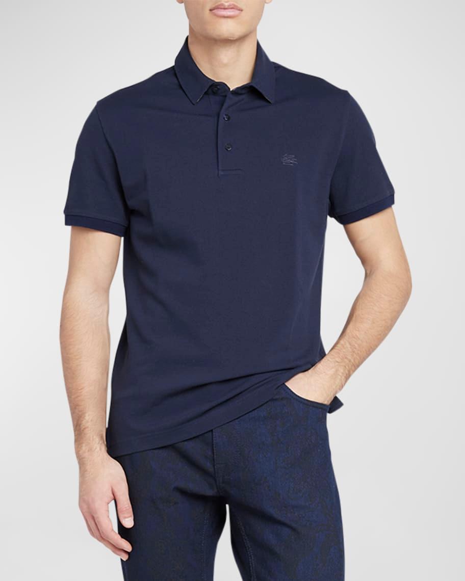 Mens Polo Shirt with Paisley Detail Product Image