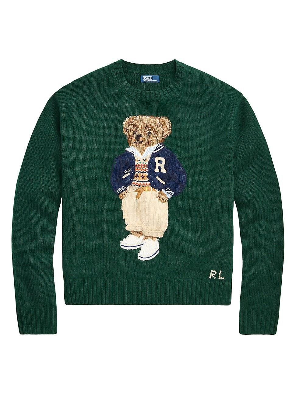 Womens Polo Bear Wool-Cashmere Sweater Product Image