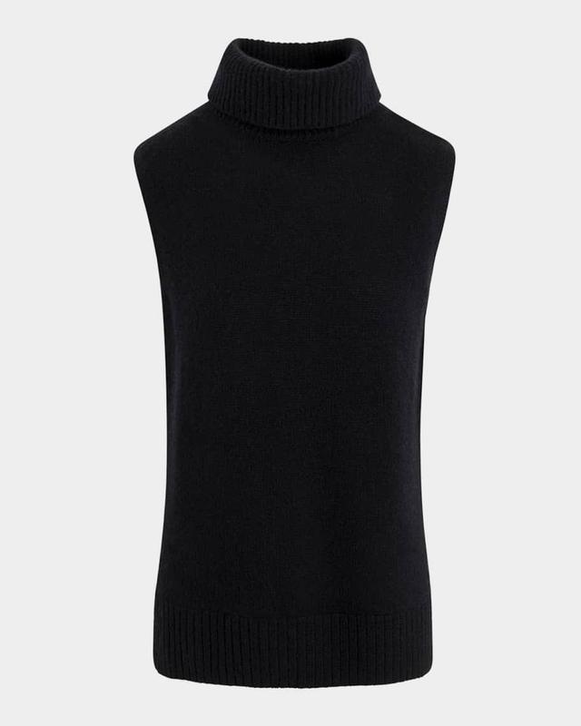 Cashmere Sleeveless Turtleneck Sweater Product Image