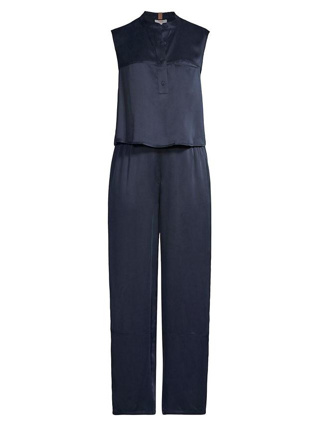 Womens 2-Piece Sleeveless Silk Pajama Set Product Image