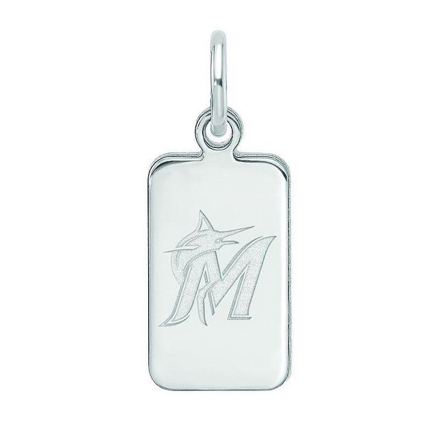 LogoArt Sterling Silver Miami Marlins Tag Pendant, Womens Product Image