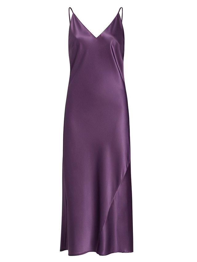 Womens Glamour Satin Slip Midi-Dress Product Image