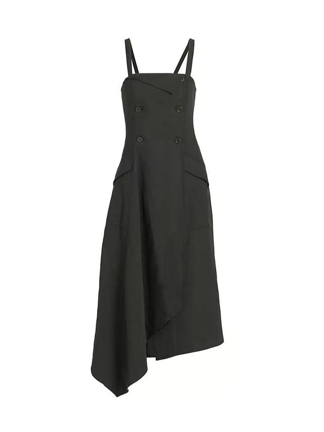 Scarlett Asymmetric Cotton-Blend Midi-Dress Product Image