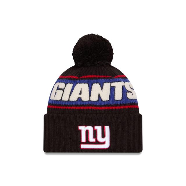 New York Giants 2024 Cold Weather Black Pom Knit Hat Male Product Image