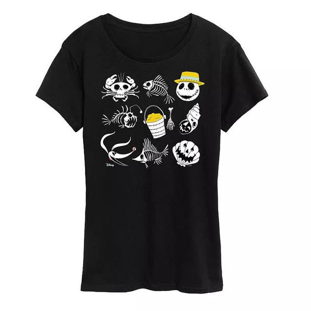 Disneys Nightmare Before Christmas Womens Beach Graphic Tee Product Image