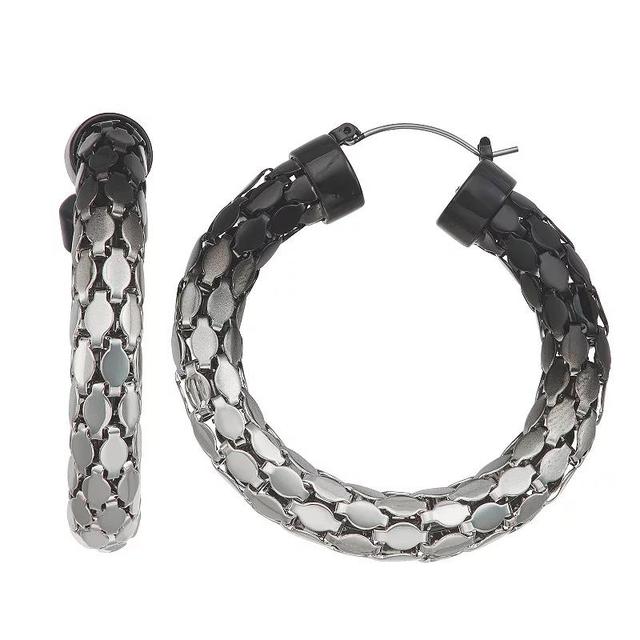 Simply Vera Vera Wang Gradient Mesh Hoop Earrings, Womens, Tone Product Image