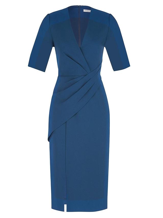 Womens Delani Draped Midi-Dress Product Image