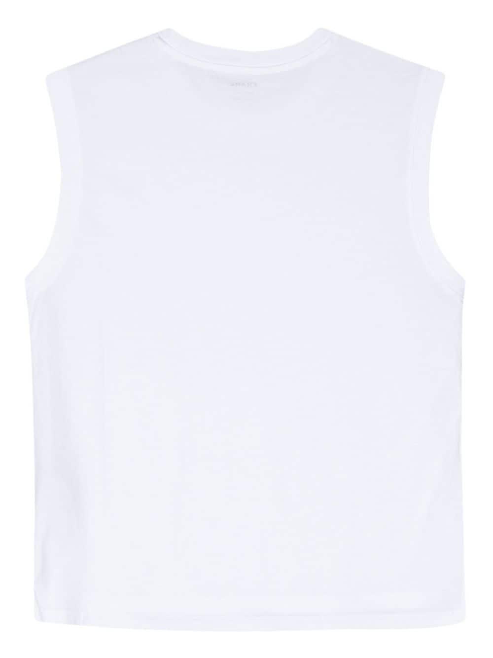 Cotton Jersey Vest In White Product Image