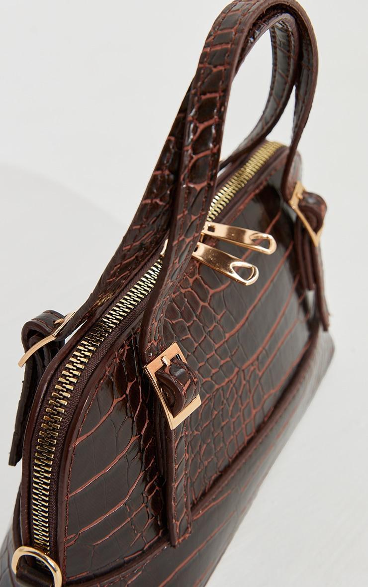 Chocolate Buckle Croc Handle Mini Bag Product Image