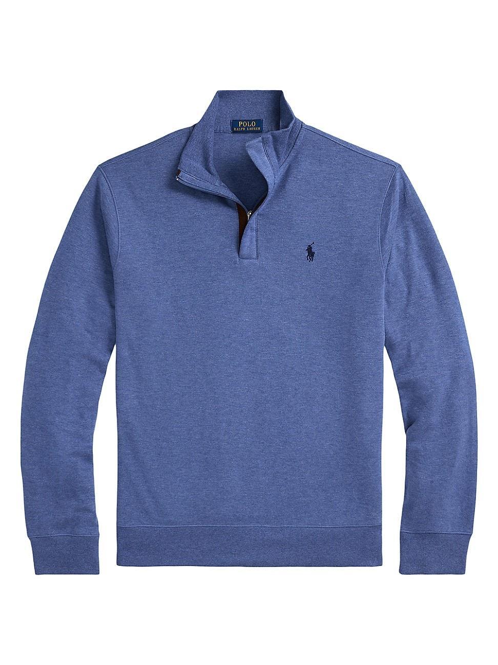 Mens Cotton Long-Sleeve Quarter-Zip Sweater Product Image