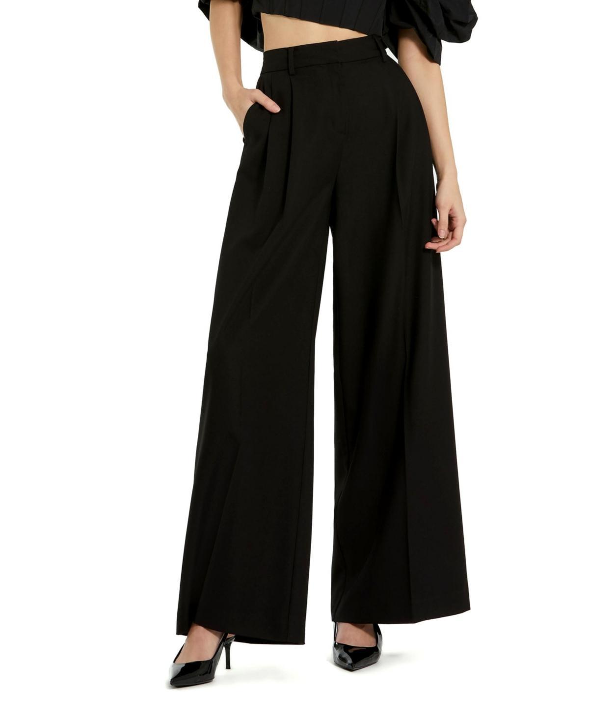 Womens Classic Crepe Wide-Leg Trousers Product Image