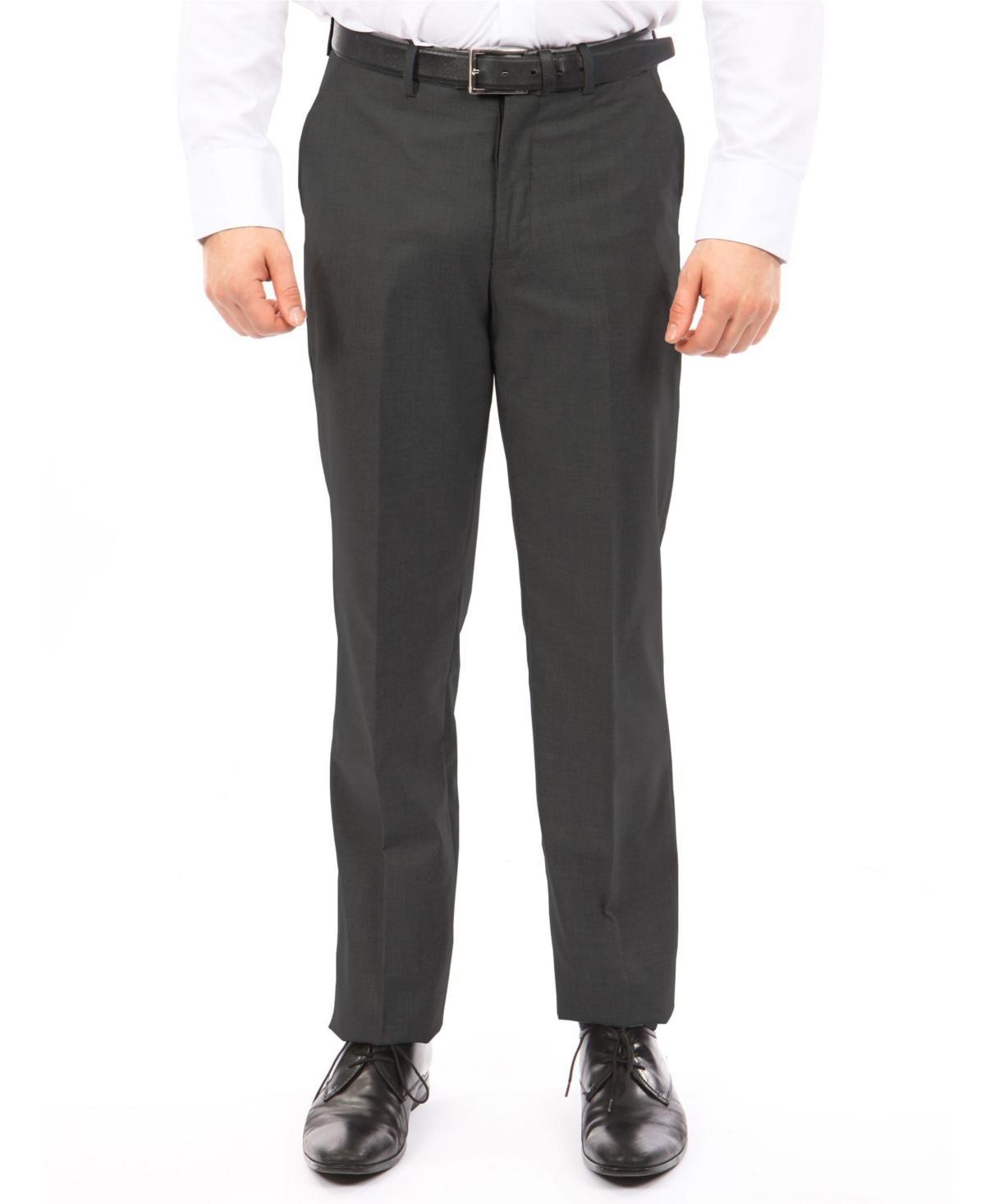 Tazio Mens Slim-Fit Flat Front Stretch Dress Pants Product Image