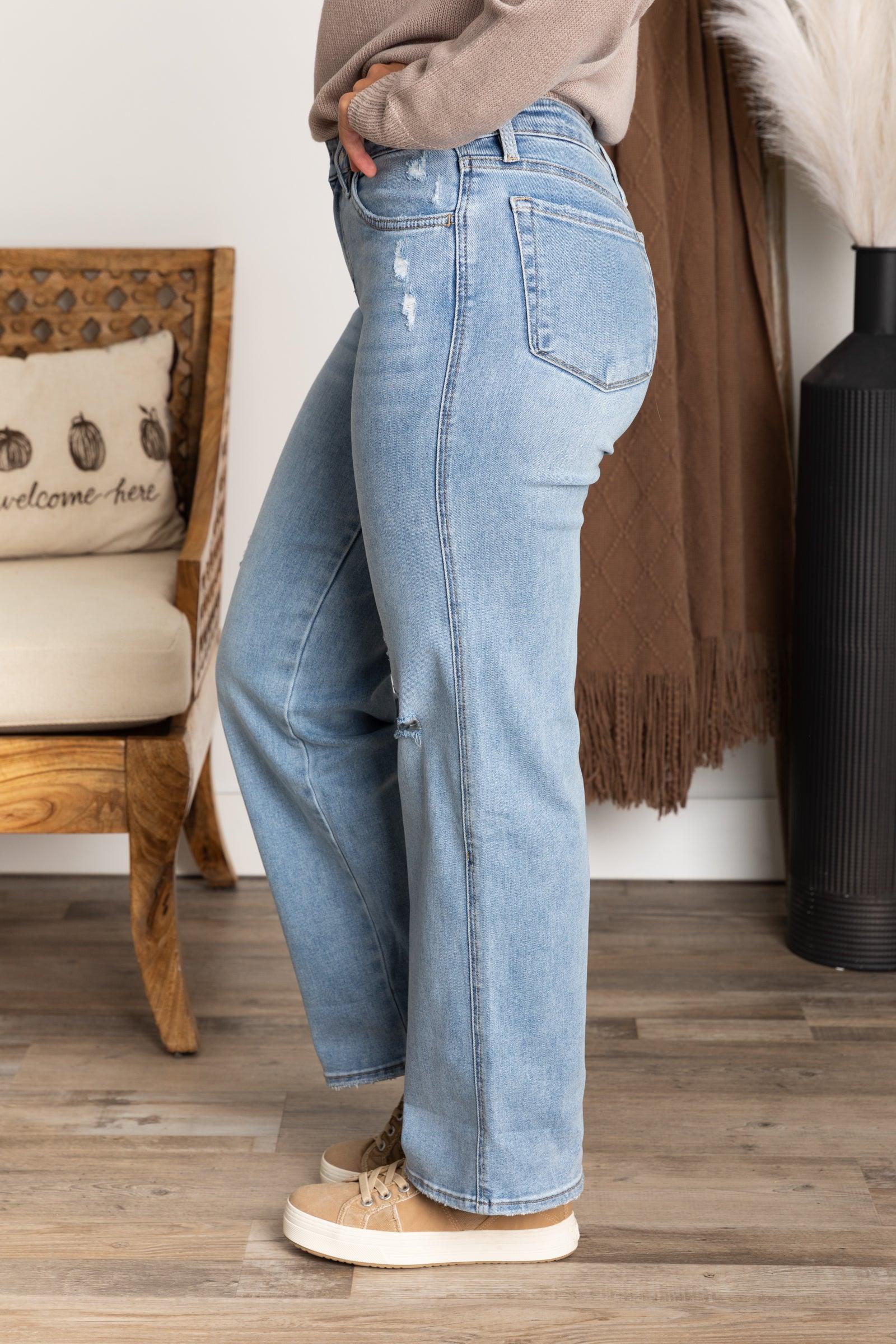 Lovervet Mid Rise Wide Ankle Jeans Product Image