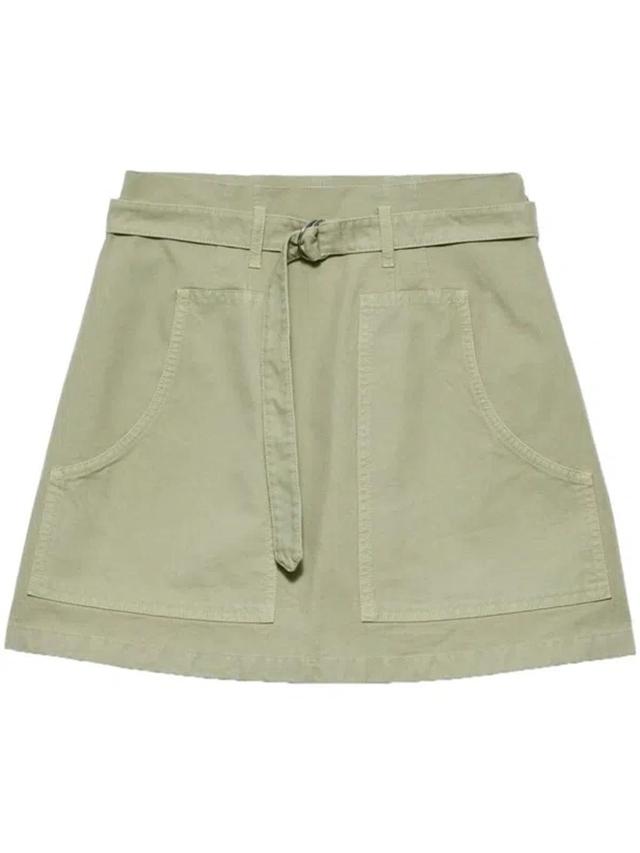 Old Canvas Mini Skirt In Green Product Image