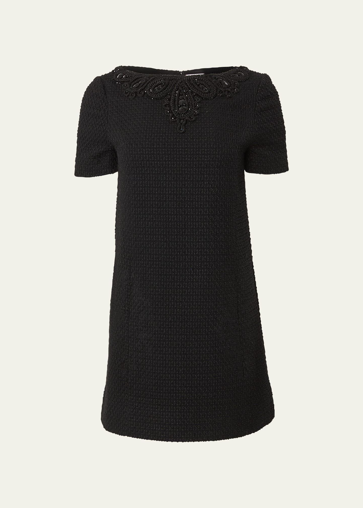 Embroidered Mini Shift Dress Product Image