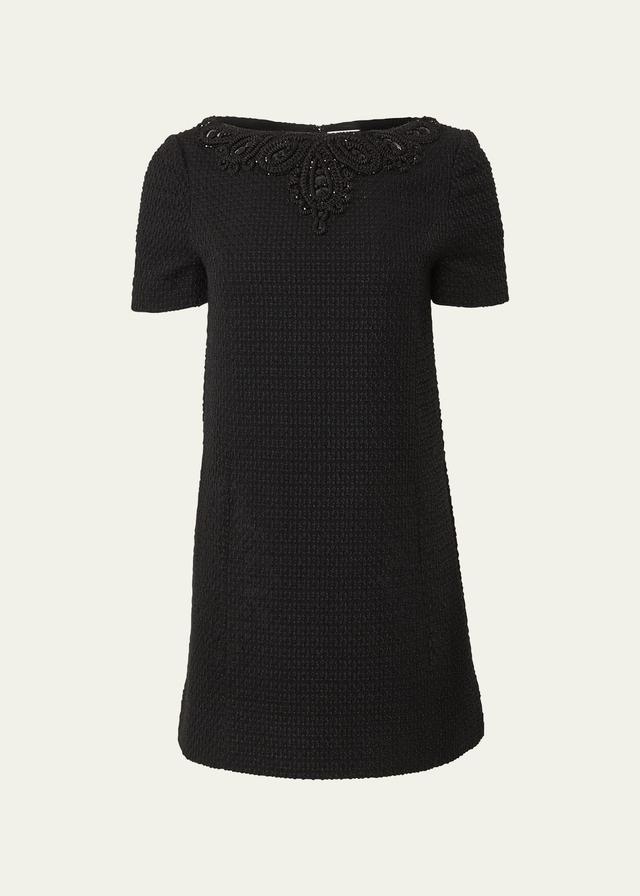 Womens Chalet Beaded & Embroidered Mini Shift Dress Product Image