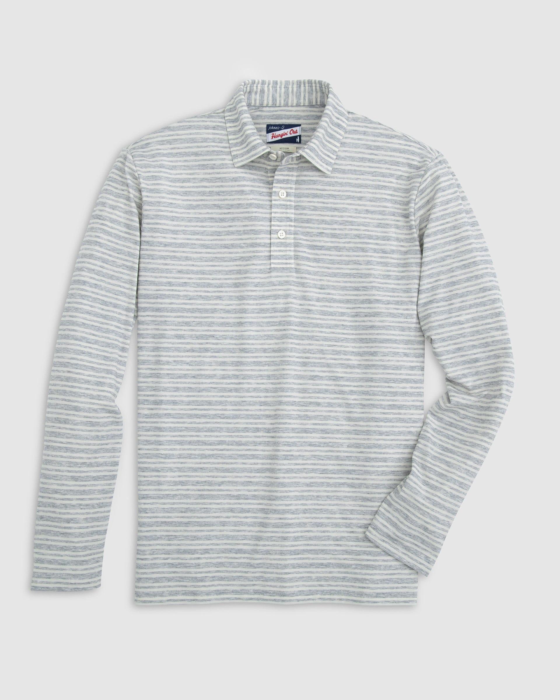 Brannen Striped Long Sleeve Polo Male Product Image