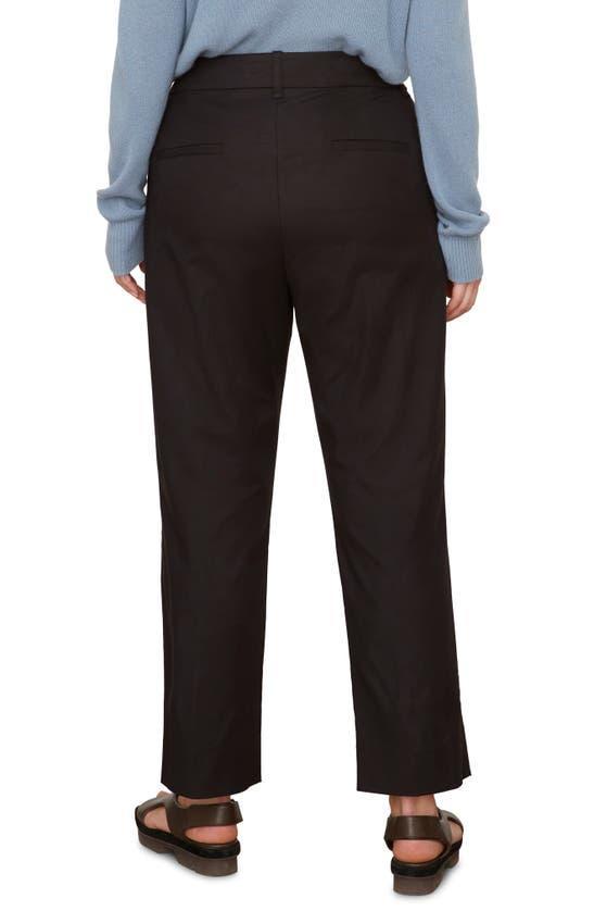 Stretch Cotton Blend Cigarette Pants In Black Product Image