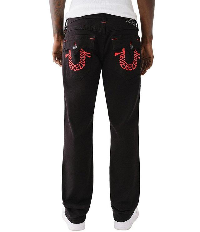 True Religion Ricky Embroidered Horseshoe Straight Leg Jeans Product Image