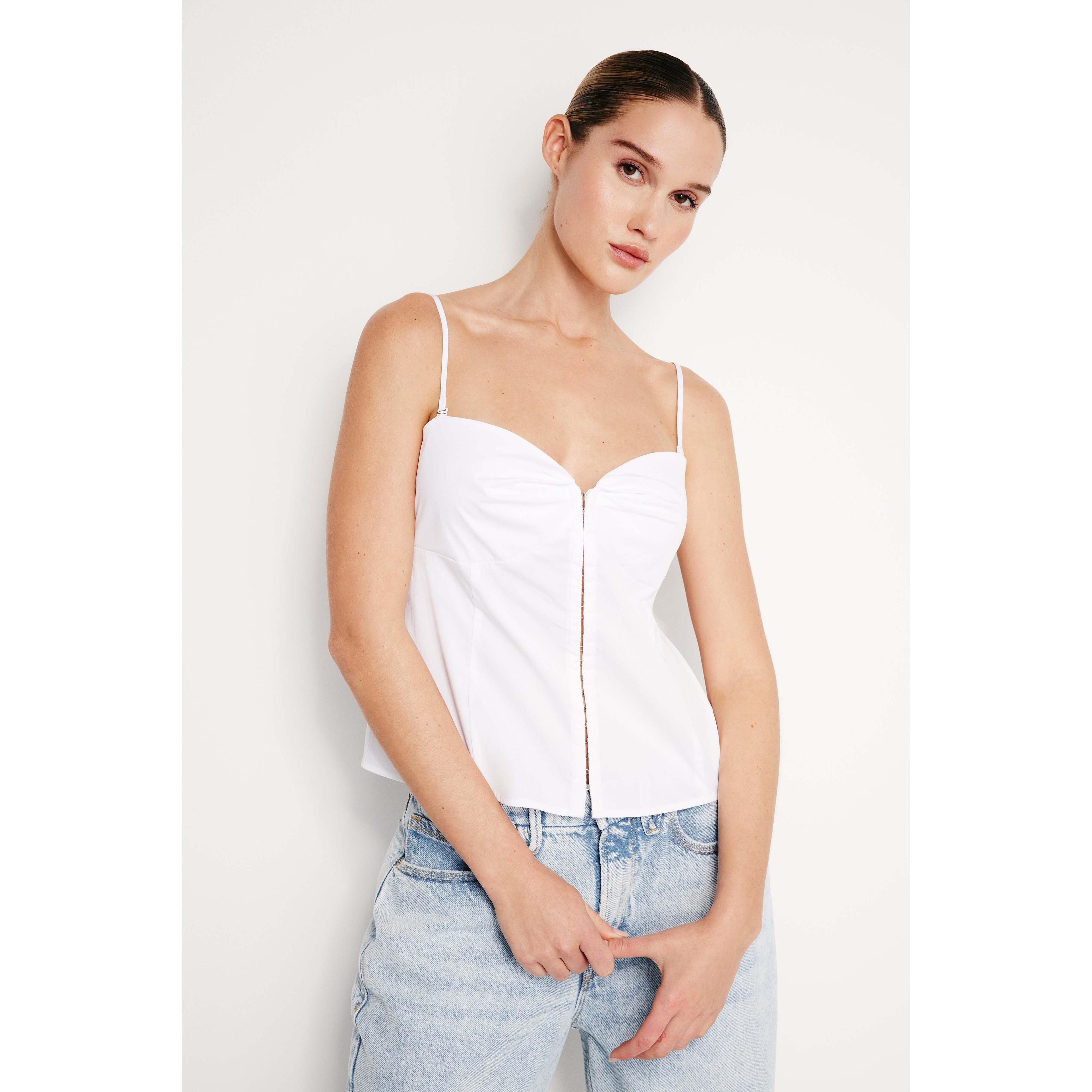 Womens Poplin Camisole | White, Size 2XL | Good American by Khlo Kardashian Product Image