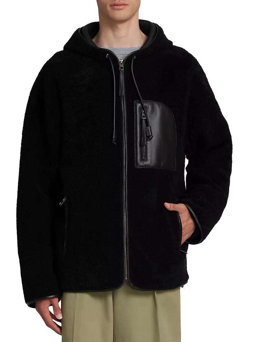 Hooded Shearling Jacket Product Image