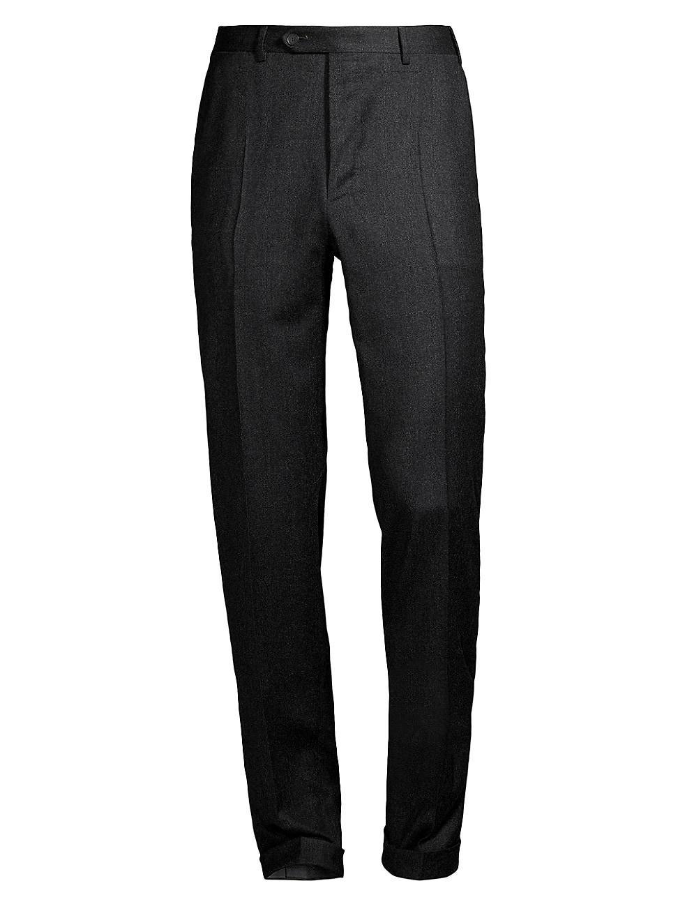 Mens Flannel Wool Trousers Product Image