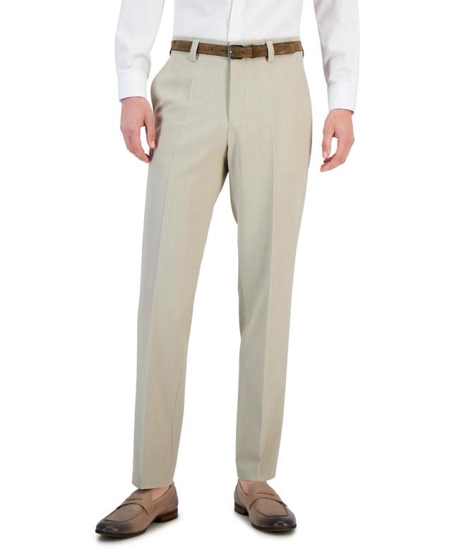 Hugo by Hugo Boss Mens Modern-Fit Superflex Tan Suit Pants Product Image