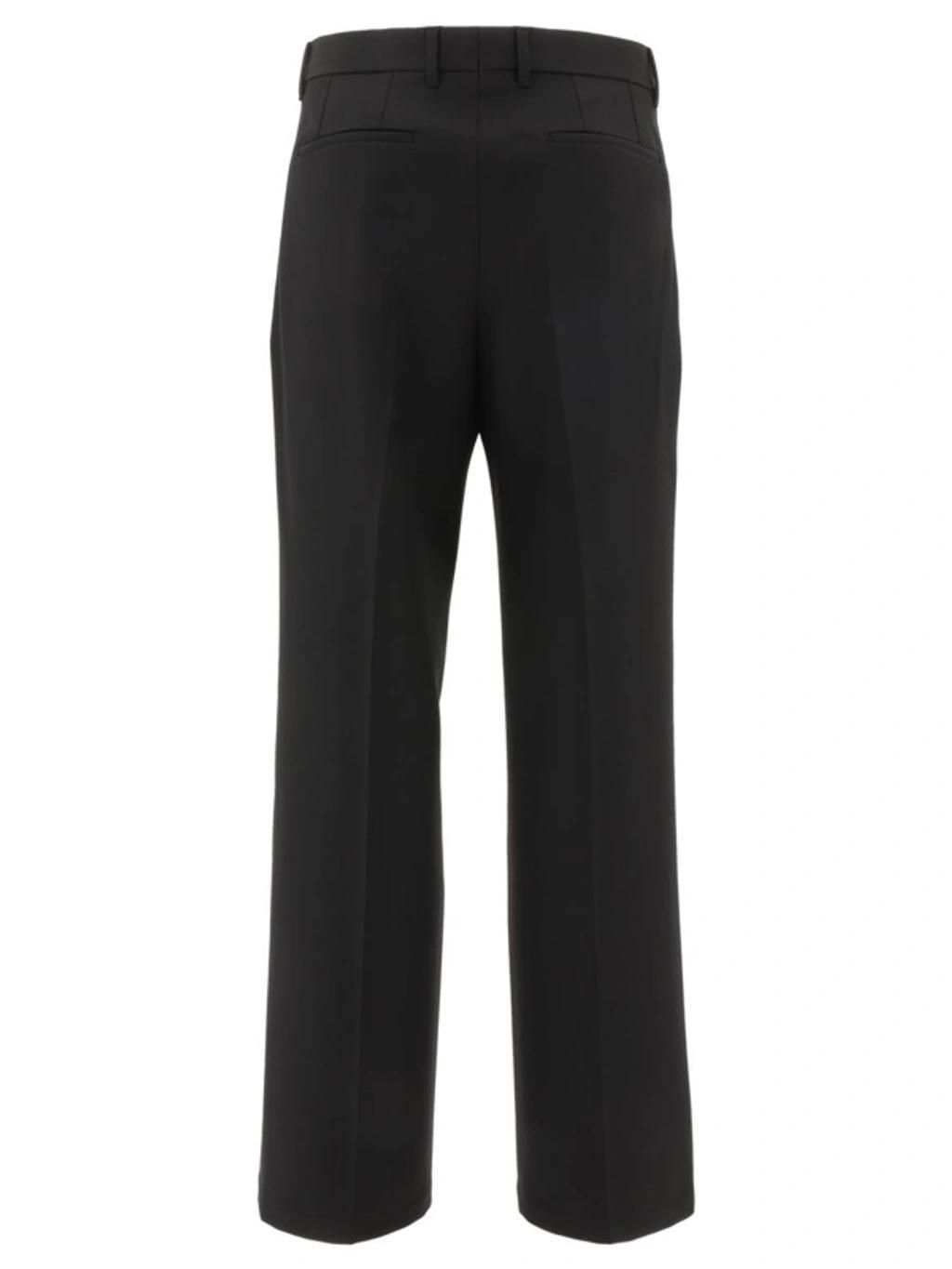 BURBERRY Wool Twill Pants In Black Product Image