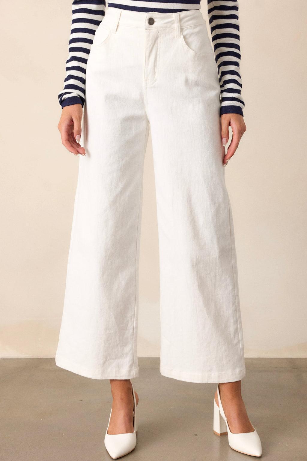 Urban Nomad Ivory Wide Leg Jeans Product Image