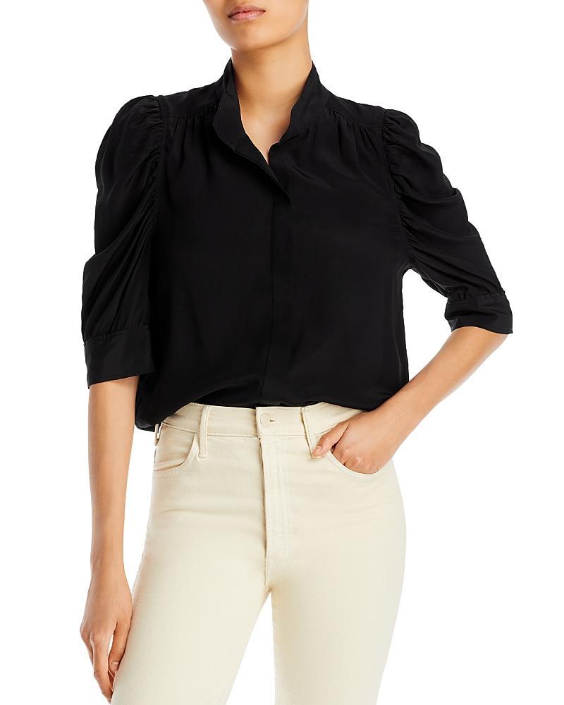 FRAME Gillian Puff Sleeve Silk Blouse Product Image